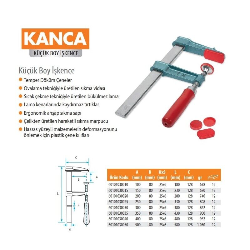 Kanca F-Type Small Vise 10 cm - 100x80 mm