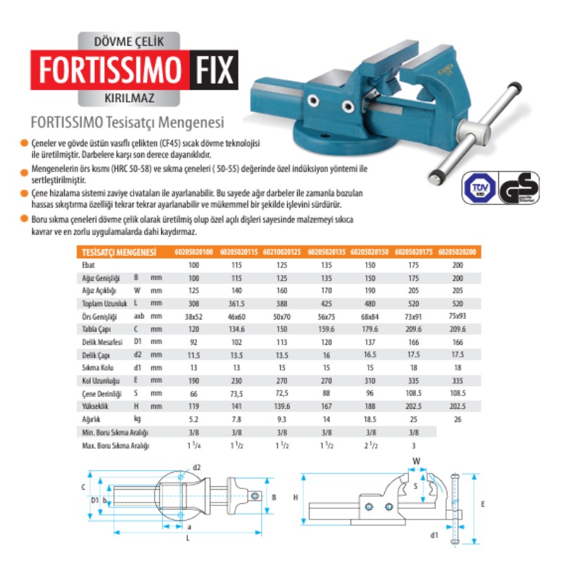 Hook%20Fortissimo%20Plumber’s%20Vice%20150%20mm