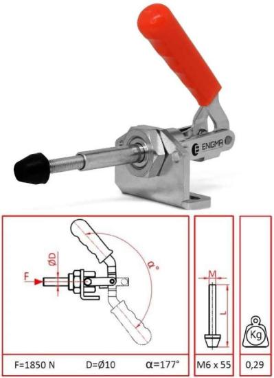 Push Pull Horizontal Base Clamp 16010 Y